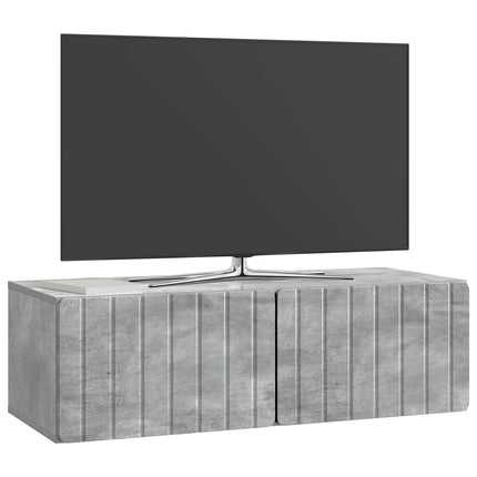 Väggmonterad TV-bänk Betonggrå 98 x 41 x 30 cm Konstruerat trä