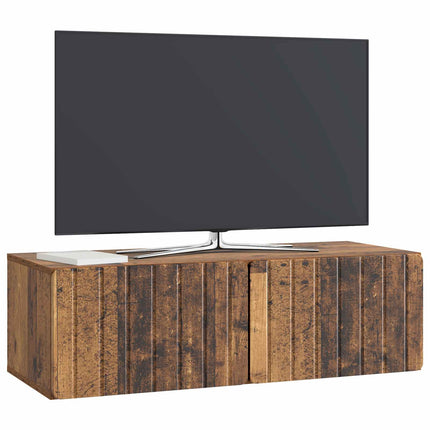 Väggmonterad TV-bänk Väggmonterad Gammalt trä 98 x 41 x 30 cm