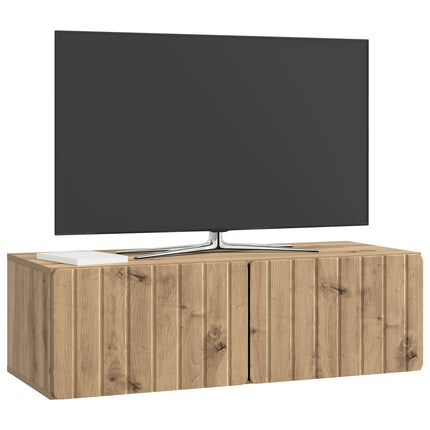 Väggmonterad TV-bänk Artisan-ek 98 x 41 x 30 cm Konstruerat trä