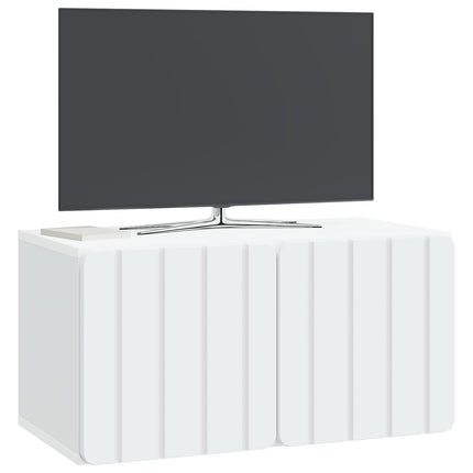 Väggmonterad TV-bänk Vit 59,5 x 31 x 30 cm Konstruerat trä