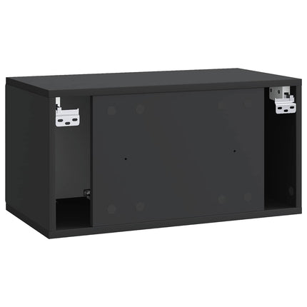 Väggmonterad TV-bänk Svart 59,5 x 31 x 30 cm Konstruerat trä