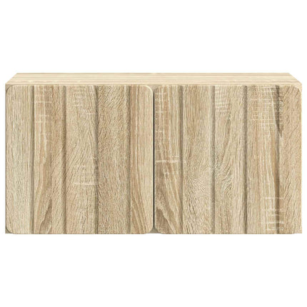 Väggmonterad TV-bänk Väggmonterad Sonoma-ek 59,5 x 31 x 30 cm