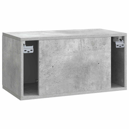 Väggmonterad TV-bänk Väggmonterad Betonggrå 59,5 x 31 x 30 cm