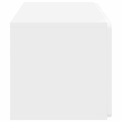 Väggmonterad TV-bänk 59,5 x 31 x 30 cm Vit högglans