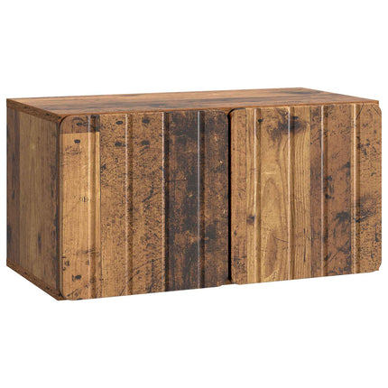 Väggmonterad TV-bänk 59,5 x 31 x 30 cm Gammalt trä