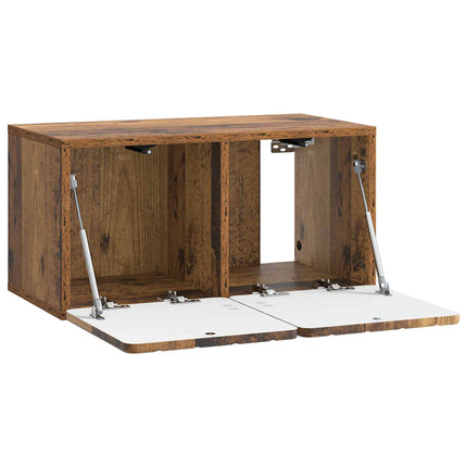 Väggmonterad TV-bänk 59,5 x 31 x 30 cm Gammalt trä