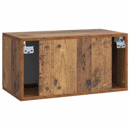 Väggmonterad TV-bänk Väggmonterad Gammalt trä 59,5 x 31 x 30 cm