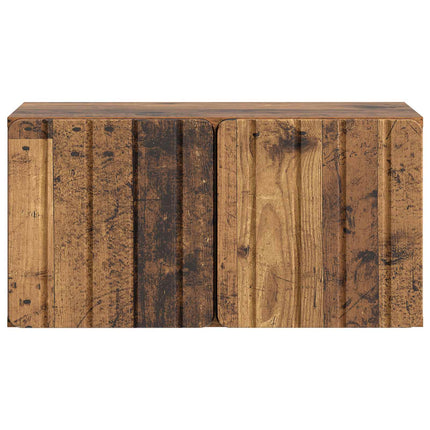 Väggmonterad TV-bänk Väggmonterad Gammalt trä 59,5 x 31 x 30 cm