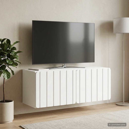 Väggmonterad TV-bänk 78,5 x 31 x 30 cm Vit Konstruerat trä