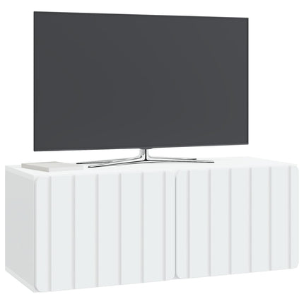 Väggmonterad TV-bänk Vit 78,5 x 31 x 30 cm Konstruerat trä