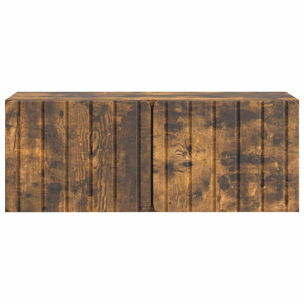 Väggmonterad TV-bänk Rökt ek 78,5 x 31 x 30 cm Konstruerat trä