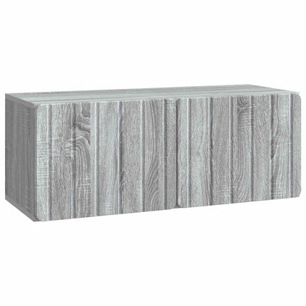 Väggmonterad TV-bänk 78,5 x 31 x 30 cm Grå Sonoma