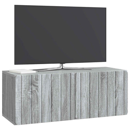Väggmonterad TV-bänk Grå sonoma-ek 78,5 x 31 x 30 cm