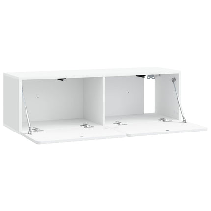 Väggmonterad TV-bänk Vit 98 x 31 x 30 cm Konstruerat trä