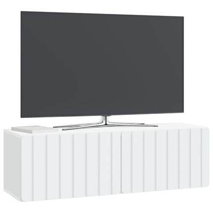 Väggmonterad TV-bänk Vit 98 x 31 x 30 cm Konstruerat trä