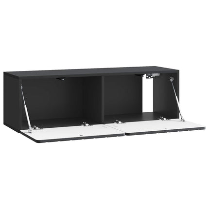 Väggmonterad TV-bänk Svart 98 x 31 x 30 cm Konstruerat trä