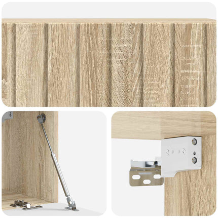 Väggmonterad TV-bänk Sonoma-ek 98 x 31 x 30 cm Konstruerat trä