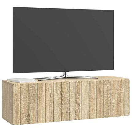 Väggmonterad TV-bänk Sonoma-ek 98 x 31 x 30 cm Konstruerat trä