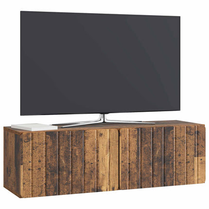 Väggmonterad TV-bänk Väggmonterad Gammalt trä 98 x 31 x 30 cm