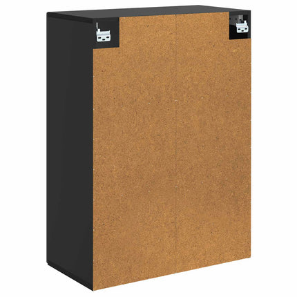 Väggmonterat skåp Svart 66 x 34,5 x 90 cm Konstruerat trä
