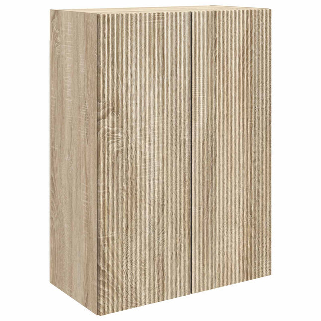 Väggmonterat skåp 66 x 34,5 x 90 cm Konstruerat trä Sonoma-ek
