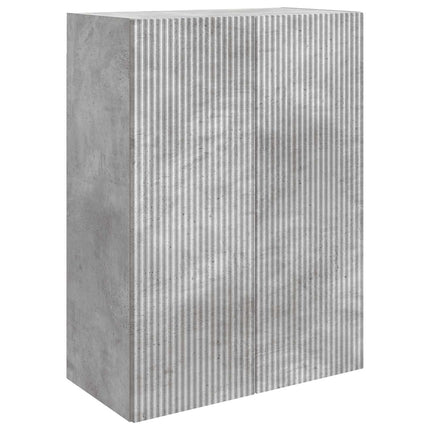 Väggmonterat skåp Betonggrå 66 x 34,5 x 90 cm Konstruerat trä