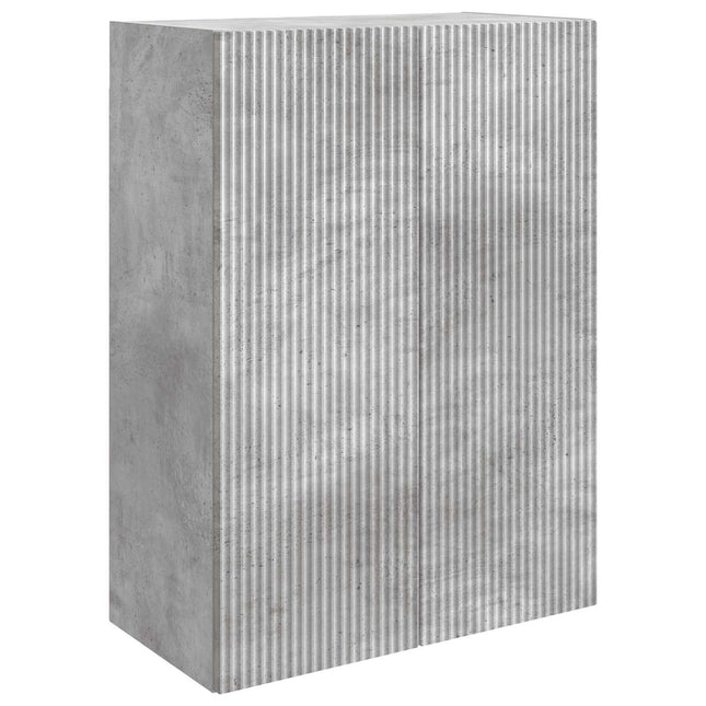 Väggmonterat skåp 66 x 34,5 x 90 cm Konstruerat trä Betonggrå