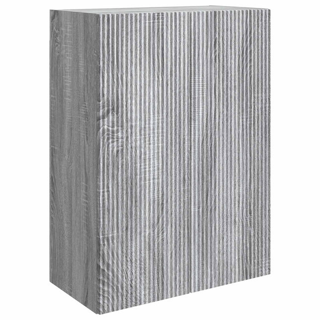 Väggmonterat skåp 66 x 34,5 x 90 cm Konstruerat trä Grå Sonoma