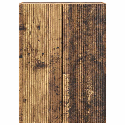 Väggmonterat skåp Gammalt trä 66 x 34,5 x 90 cm Konstruerat trä