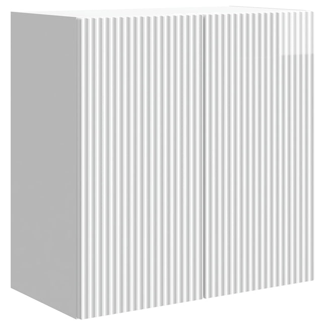 Väggmonterat skåp 59 x 31 x 60 cm Konstruerat trä Vit högglans
