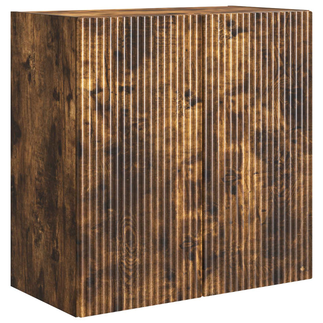 Väggmonterat skåp 59 x 31 x 60 cm Konstruerat trä Rökt ek