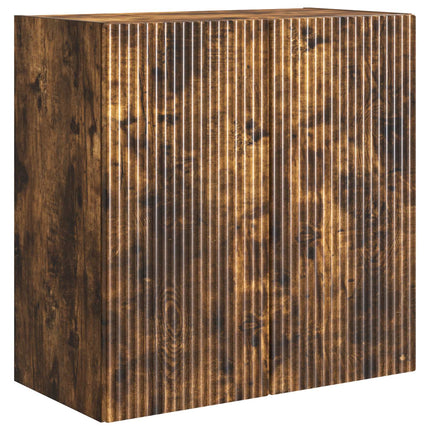 Väggmonterat skåp Rökt ek 59 x 31 x 60 cm Konstruerat trä