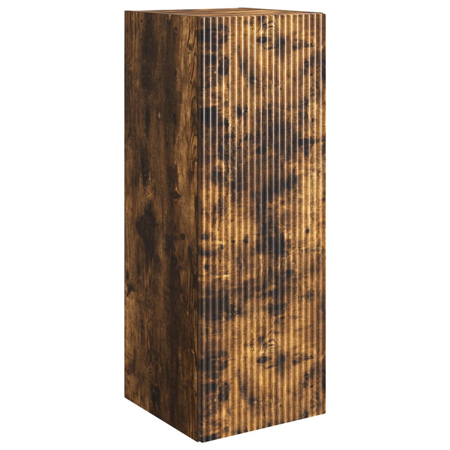 Väggmonterat skåp 33 x 34,5 x 90 cm Konstruerat trä Rökt ek