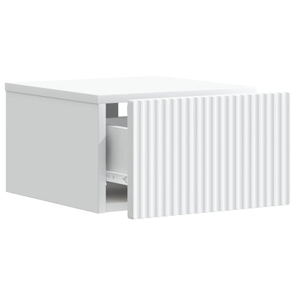 Väggmonterat Sängbord Vit 33 x 34,5 x 20 cm Konstruerat trä