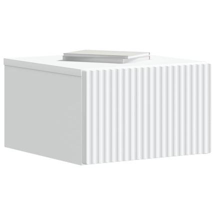 Väggmonterat Sängbord med låda 2 pcs Vit 33 x 34,5 x 20 cm