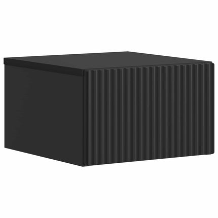 Väggmonterat Sängbord med låda 2 pcs Svart 33 x 34,5 x 20 cm