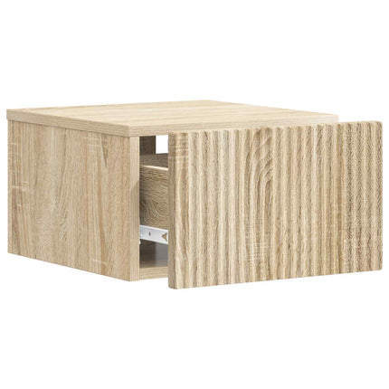 Väggmonterat Sängbord med låda Sonoma-ek 33 x 34,5 x 20 cm
