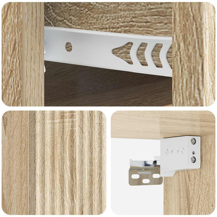 Väggmonterat Sängbord 2 pcs Sonoma-ek 33 x 34,5 x 20 cm