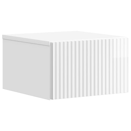 Väggmonterat Sängbord 2 pcs Vit högglans 33 x 34,5 x 20 cm