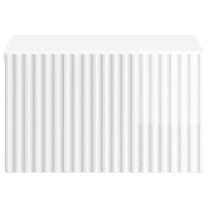 Väggmonterat Sängbord 2 pcs Vit högglans 33 x 34,5 x 20 cm