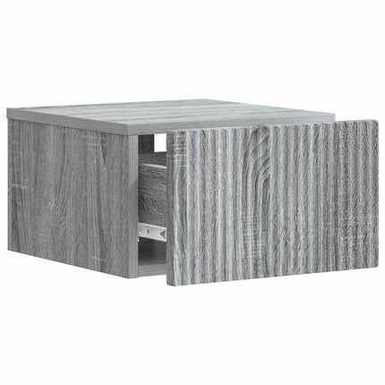 Väggmonterat Sängbord 2 pcs Grå sonoma-ek 33 x 34,5 x 20 cm