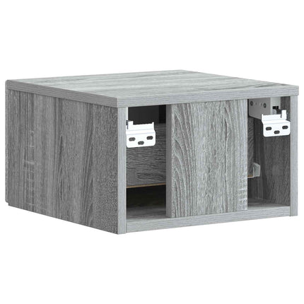 Väggmonterat Sängbord 2 pcs Grå sonoma-ek 33 x 34,5 x 20 cm
