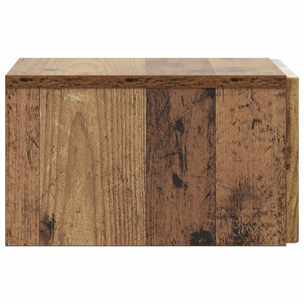 Väggmonterat Sängbord 2 pcs Gammalt trä 33 x 34,5 x 20 cm