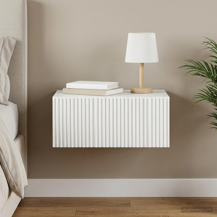 Väggmonterat Sängbord Vit 49 x 34,5 x 20 cm Konstruerat trä
