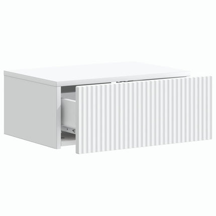 Väggmonterat Sängbord Vit 49 x 34,5 x 20 cm Konstruerat trä