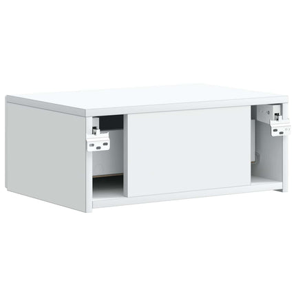 Väggmonterat Sängbord Vit 49 x 34,5 x 20 cm Konstruerat trä