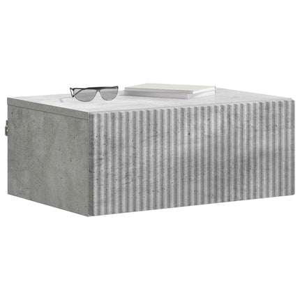 Väggmonterat Sängbord 2 pcs Betonggrå 49 x 34,5 x 20 cm
