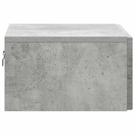 Väggmonterat Sängbord 2 pcs Betonggrå 49 x 34,5 x 20 cm