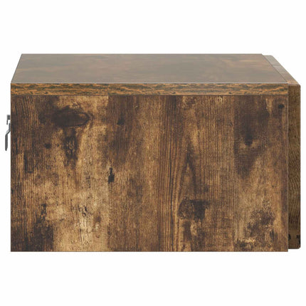 Väggmonterat Sängbord Rökt ek 49 x 34,5 x 20 cm Konstruerat trä