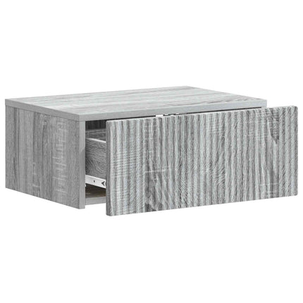 Väggmonterat Sängbord 2 pcs Grå sonoma-ek 49 x 34,5 x 20 cm
